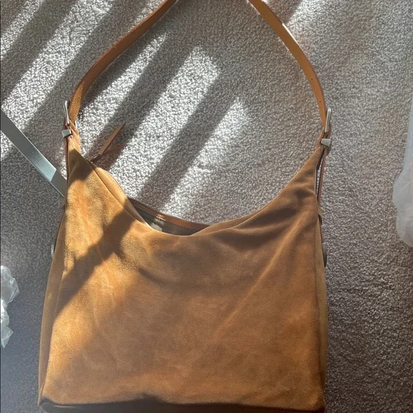 Sundance Camel/Saddle Suede Shoulder Slouch Bag, Western Boho Bag, NWT